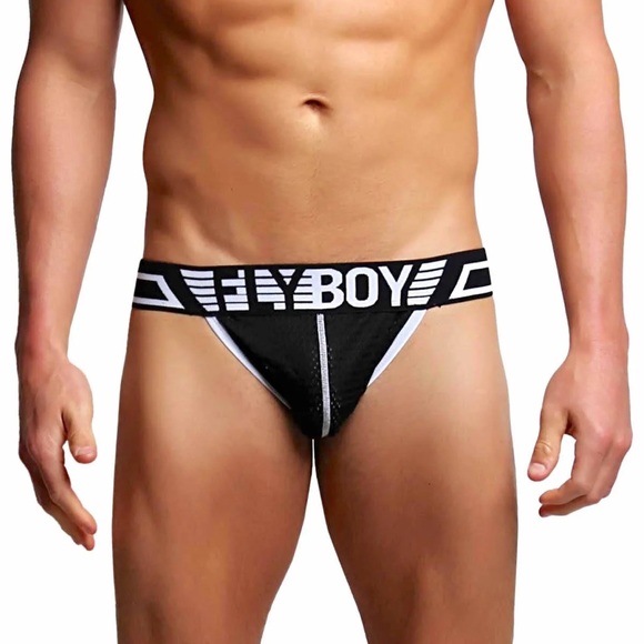FlyBoy Black Jockstrap - Picture 1 of 4